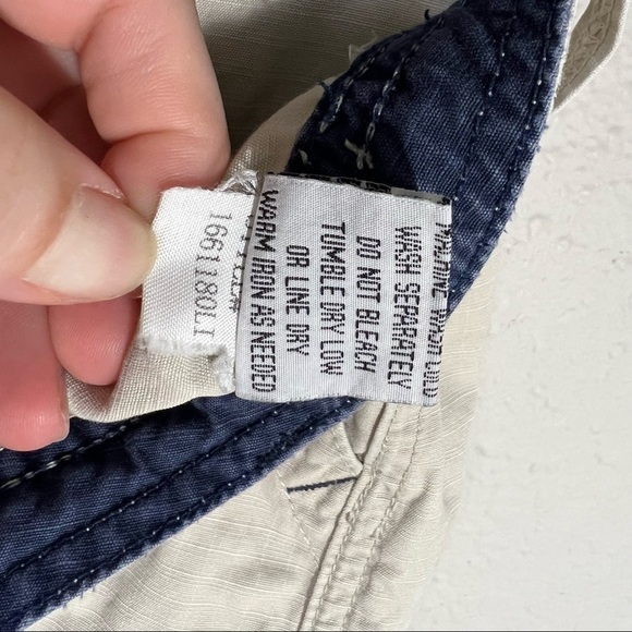 L.E.I. Y2K Vintage Ripstop Shorts with Roll Tabs Light Tan Sz 9 - Picture 9 of 12